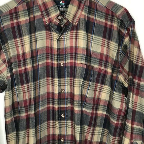 Enro Shirts Enro English Twill Shirt Mens Button Down Plaid Poshmark